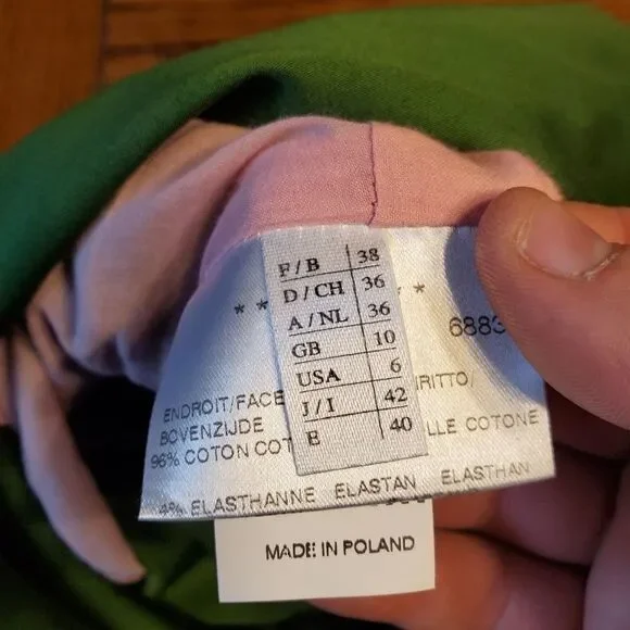 Weill green sleeveless fit&flare tie waist dress sz 6 - Picture 4 of 7